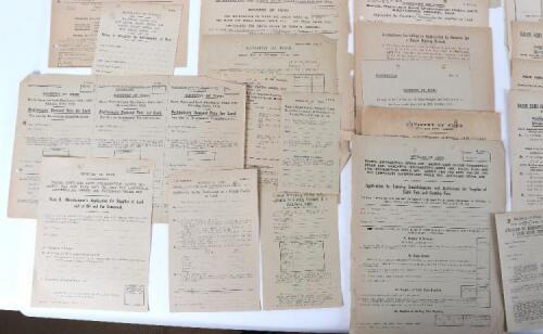Collection of Interesting Official Forms, Applications etc Issued ...