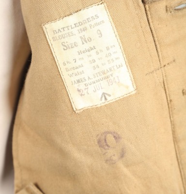 British 14th Parachute Battalion (TA) Officers Battle Dress Uniform - 10
