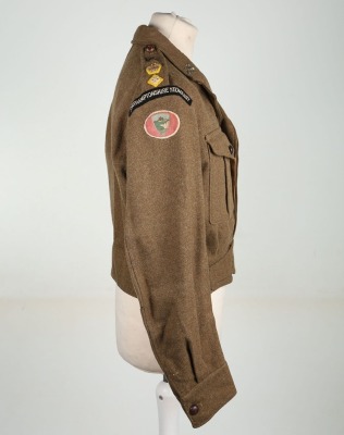 WW2 Northamptonshire Yeomanry Military Cross Winners Battle Dress Blouse - 3