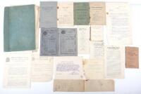 Mixed WWI Ephemera