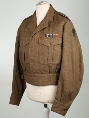 British Royal Army Chaplains Department Battle Dress of a Chaplain Decorated with Foreign Awards During WW2