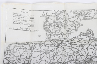 Scarce WW2 Royal Air Force Air Crew Escape Map - 2