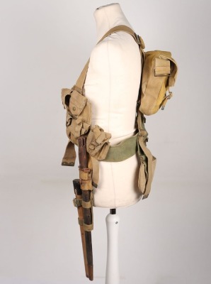 WW1 British 08 Webbing Set, Bayonet and Helmet - 4