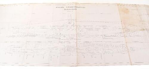 Rare Full Technical Specification Plans of Imperial German U-Boat U-160