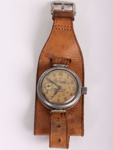 Soviet Russian Made Watch of USS Vedette and Vice Admiral Charles A Pownall, Last Military Governor of Guam Interest