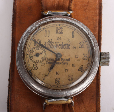 Soviet Russian Made Watch of USS Vedette and Vice Admiral Charles A Pownall, Last Military Governor of Guam Interest - 9