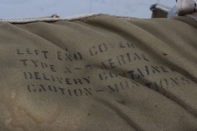 WW2 US Airborne A-5 Ariel Delivery Container and Parachute - 7