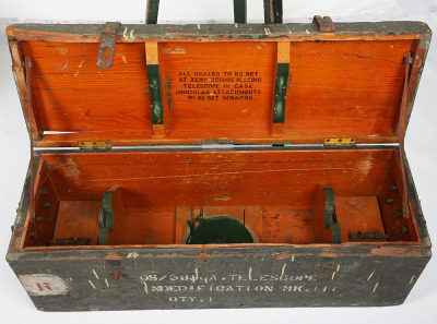 WW2 British Anti-Aircraft Mk III Range Finder in Original Transit Box - 11