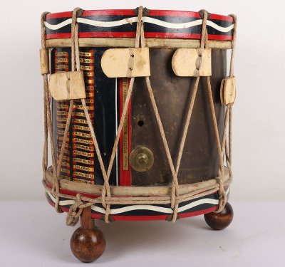 British 1st Battalion the Queens Regiment Regimental Drum, Converted into Side Table - 4
