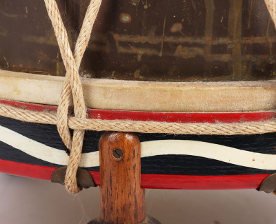 British 1st Battalion the Queens Regiment Regimental Drum, Converted into Side Table - 8