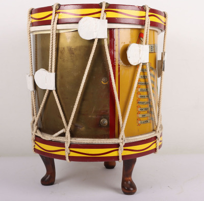British 8th Battalion The Middlesex Regiment Regimental Drum, Made into Side Table - 2