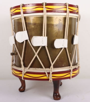 British 8th Battalion The Middlesex Regiment Regimental Drum, Made into Side Table - 3