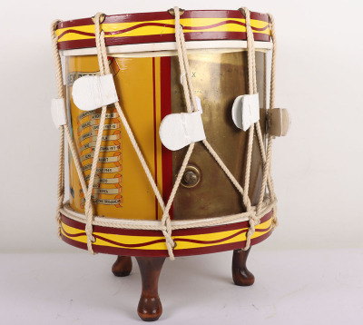 British 8th Battalion The Middlesex Regiment Regimental Drum, Made into Side Table - 4