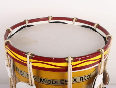 British 8th Battalion The Middlesex Regiment Regimental Drum, Made into Side Table - 7