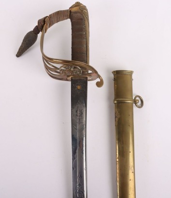 1845 Pattern Infantry Officers Sword by Henry Wilkinson No.24074 Made for Lt. Col. Bergmann 6.12.1881