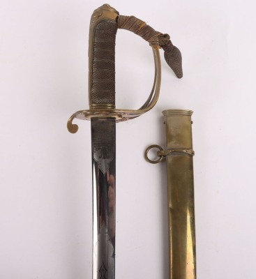 1845 Pattern Infantry Officers Sword by Henry Wilkinson No.24074 Made for Lt. Col. Bergmann 6.12.1881 - 2