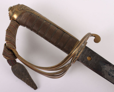 1845 Pattern Infantry Officers Sword by Henry Wilkinson No.24074 Made for Lt. Col. Bergmann 6.12.1881 - 3