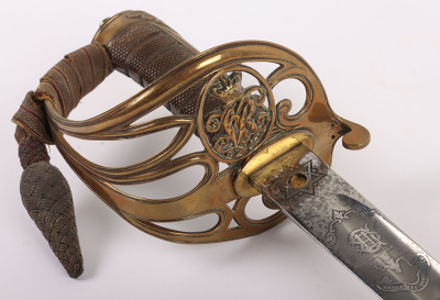 1845 Pattern Infantry Officers Sword by Henry Wilkinson No.24074 Made for Lt. Col. Bergmann 6.12.1881 - 4