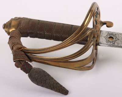 1845 Pattern Infantry Officers Sword by Henry Wilkinson No.24074 Made for Lt. Col. Bergmann 6.12.1881 - 5