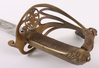 1845 Pattern Infantry Officers Sword by Henry Wilkinson No.24074 Made for Lt. Col. Bergmann 6.12.1881 - 6