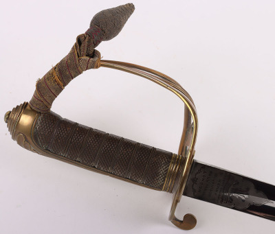 1845 Pattern Infantry Officers Sword by Henry Wilkinson No.24074 Made for Lt. Col. Bergmann 6.12.1881 - 7