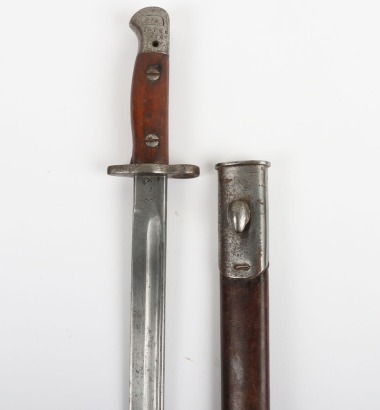 British 1907 Bayonet by Wilkinson Regimentally Marked to the 2nd Kent Fortress Field Company Royal Engineers (2 KFRE)