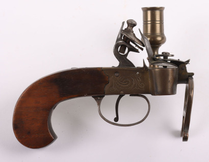 Well Made Copy of a Boxlock Flintlock Tinderlighter in the Style of c.1800