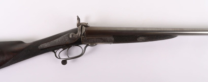 Double Barrel 16 Bore Pin Fire Sporting Gun Signed J Blanch and Son, 29 Gracechurch Street, London