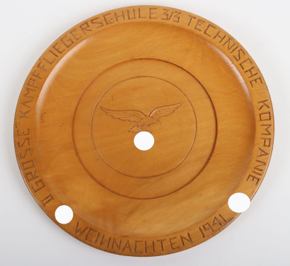 WW2 German Luftwaffe School Regimental Presentation Plate