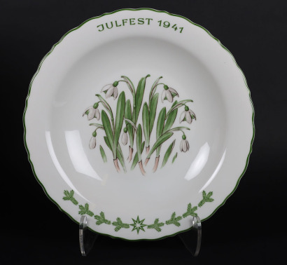 Third Reich SS Julfest 1941 Allach Porcelain Presentation Plate