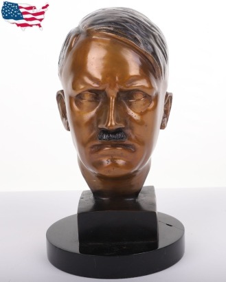 Adolf Hitler Bronze Table Bust