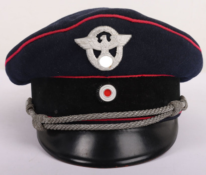 WW2 German Fire Police Officers Peaked Cap