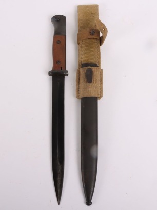 WW2 1943 German K98 Combat Bayonet with Tropical Frog