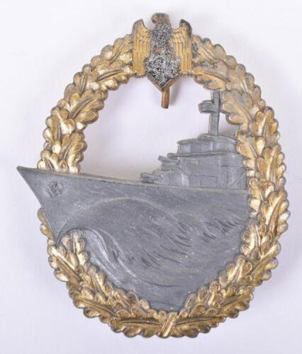 Third Reich Kriegsmarine Destroyer War Badge by Josef Felix & Sohne