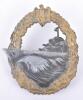 WW2 German Kriegsmarine Destroyer War Badge by Sohni Heubach & Co