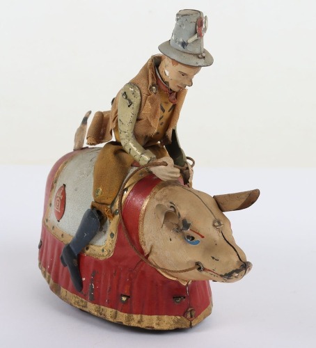 Lehmann (Germany) Tinplate Clockwork Paddy Dancing Pig