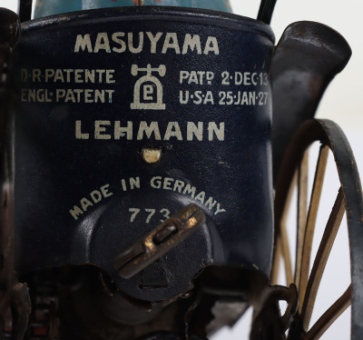 Scarce Lehmann (Germany) Tinplate Clockwork Masuyama Rickshaw EPL 773 - 6