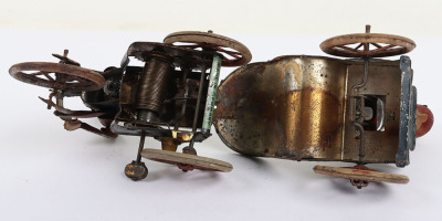 A Scarce Lehmann (Germany) Tinplate Clockwork Anxious Bride Rad Cycle & Rear Cart - 7