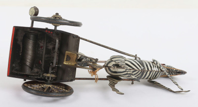 A Lehmann (Germany) Tinplate Clockwork Zikra Zebra and Cart EPL 752 - 6