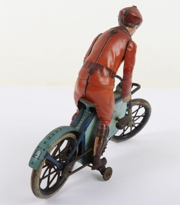 Scarce Lehmann (Germany) Tinplate Clockwork. Echo Motorcyclist EPL 725 - 4