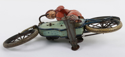 Scarce Lehmann (Germany) Tinplate Clockwork. Echo Motorcyclist EPL 725 - 6