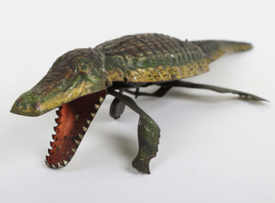 A Scarce Lehmann (Germany) Tinplate Clockwork Crocodile - 2