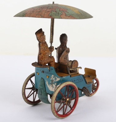 Lehmann (Germany) Tinplate Clockwork AM POL Artic Explorer 3 Wheel Car - 2