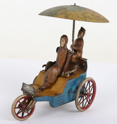 Lehmann (Germany) Tinplate Clockwork AM POL Artic Explorer 3 Wheel Car - 7