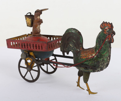 Lehmann (Germany) Tinplate Flywheel Rooster & Rabbit EPL 320 circa pre 1908 - 2
