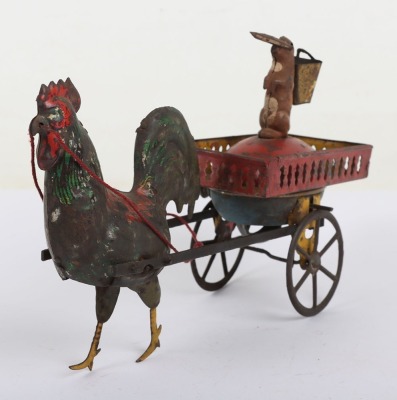 Lehmann (Germany) Tinplate Flywheel Rooster & Rabbit EPL 320 circa pre 1908 - 3