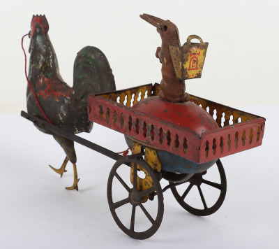 Lehmann (Germany) Tinplate Flywheel Rooster & Rabbit EPL 320 circa pre 1908 - 5