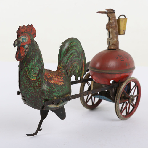 Lehmann (Germany) Tinplate Clockwork Rooster & Rabbit Duo EPL 722