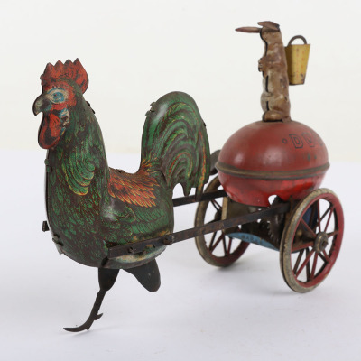 Lehmann (Germany) Tinplate Clockwork Rooster & Rabbit Duo EPL 722