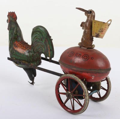 Lehmann (Germany) Tinplate Clockwork Rooster & Rabbit Duo EPL 722 - 4
